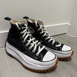 Converse Black and White Platform High-Tops